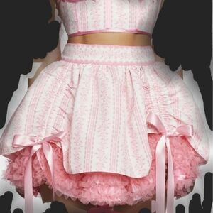 Sugar Thrillz Pink Lace Skirt Set